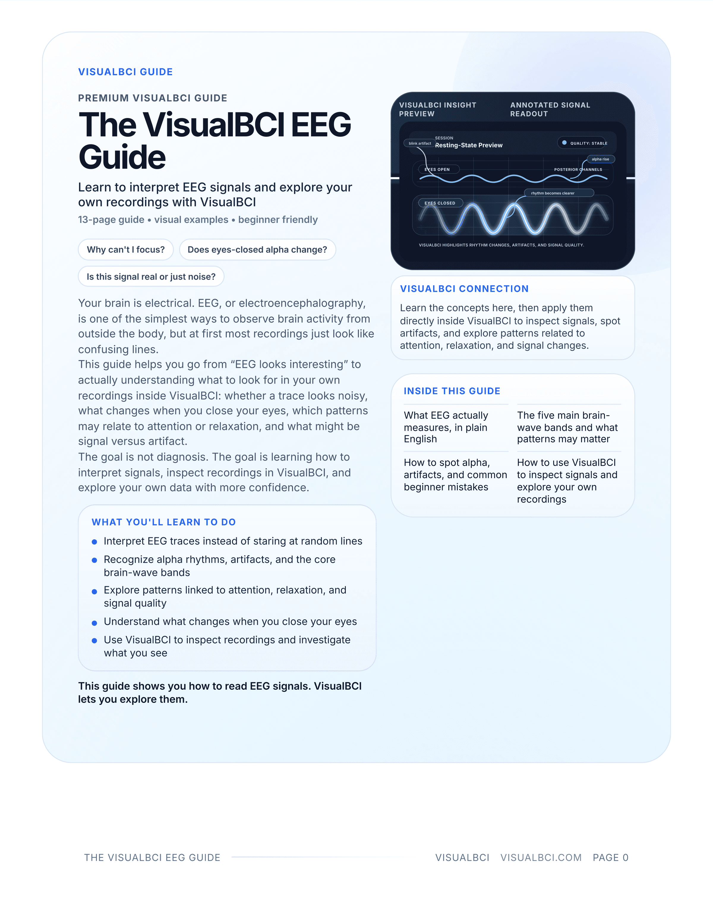 The VisualBCI EEG Guide preview page 1